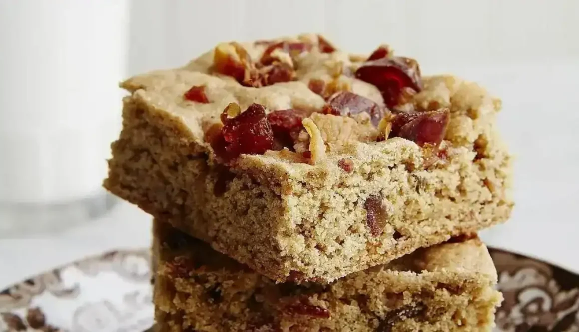 Bacon-Date Whole-Grain Blondies
