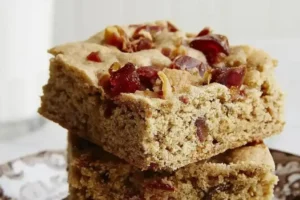 Bacon-Date Whole-Grain Blondies