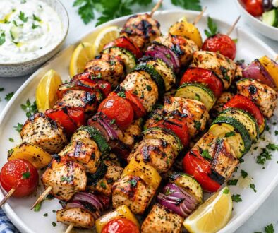 Heart Healthy Mediterranean Chicken Skewers