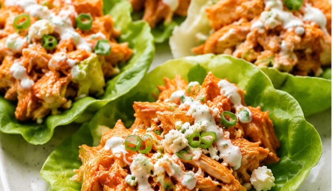 Keto Buffalo Chicken Lettuce Wraps
