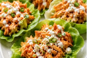 Keto Buffalo Chicken Lettuce Wraps