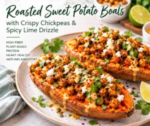 Healthy sweet potato boats