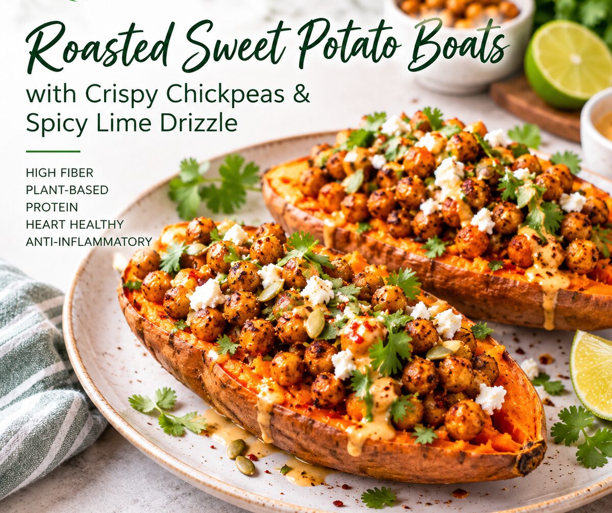 Healthy sweet potato boats