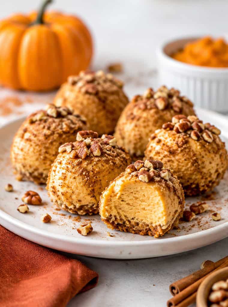 keto pumpkin cheesecake bites